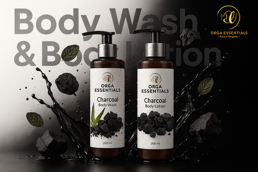 Charcoal Body Wash & Body Lotion