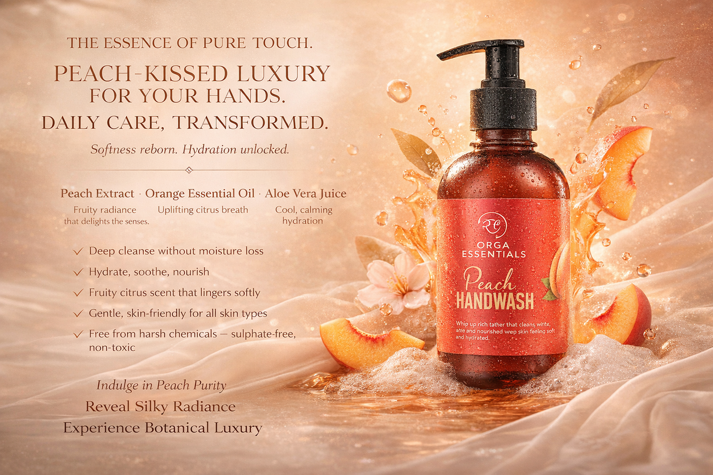 Peach Hand Wash 250ml - Products Under 149