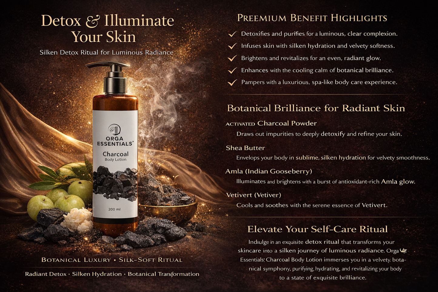 Charcoal Body Lotion 200ml