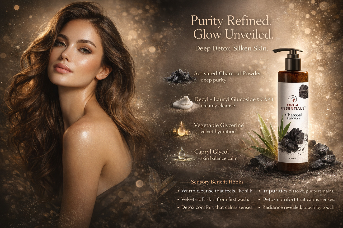 Charcoal Body Wash 200ml