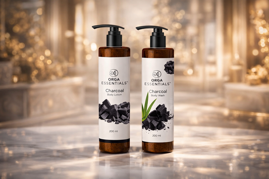 Charcoal Body Wash & Body Lotion
