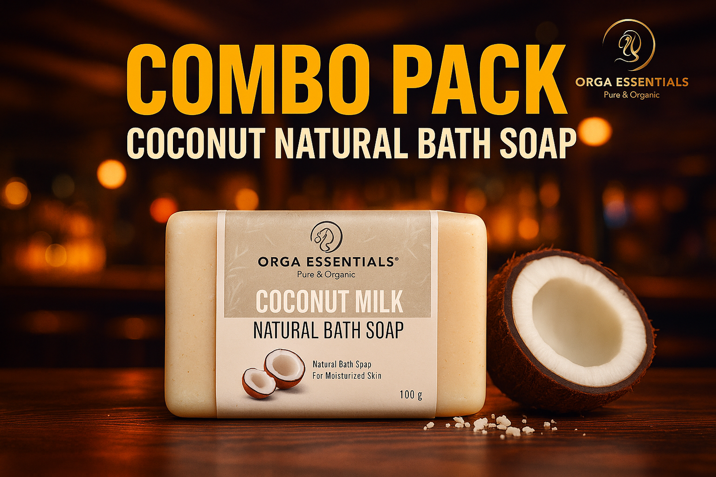 Coconut Milk Natural Bath Soap Combo Pack 400gm