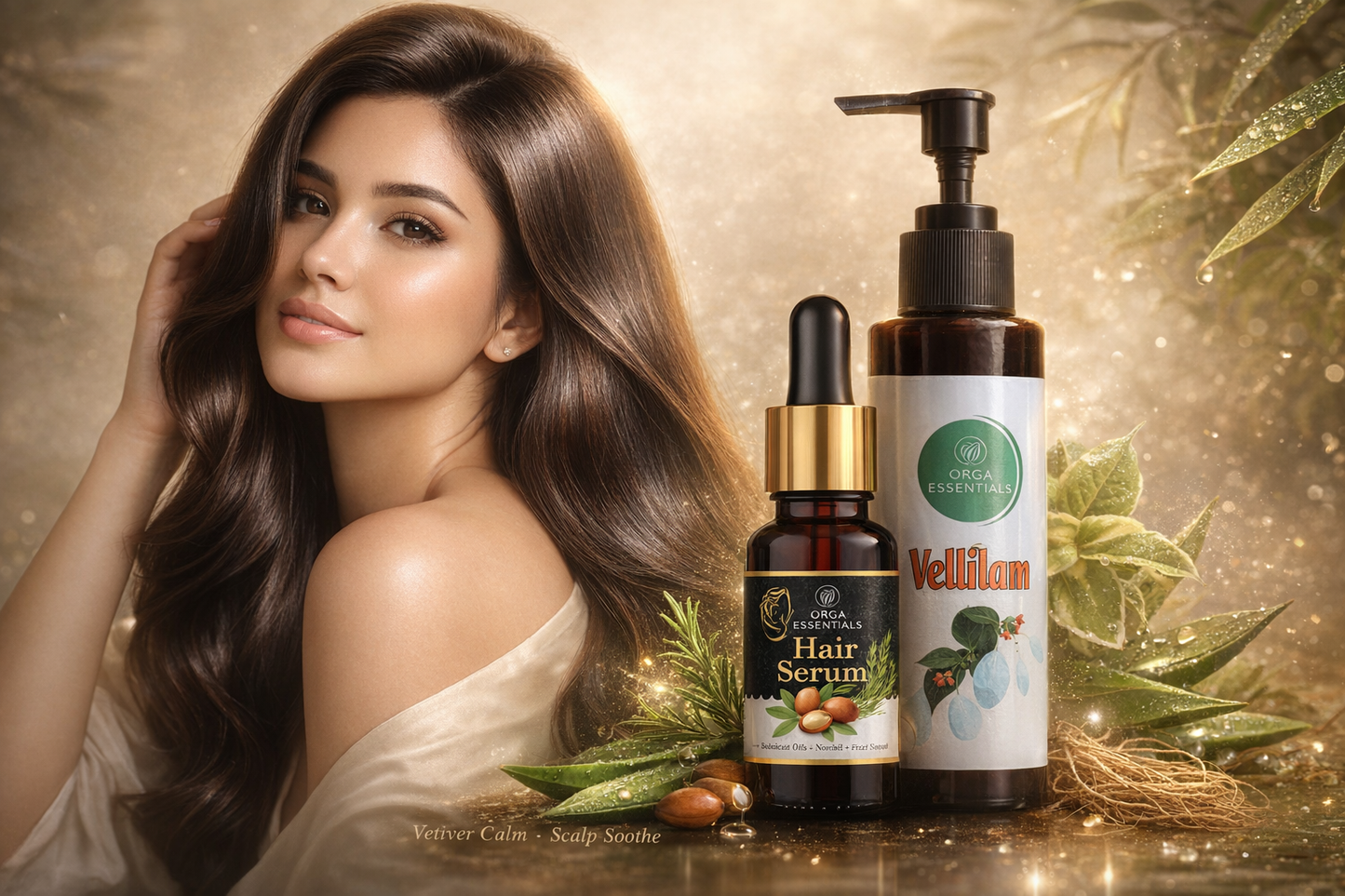 Hair Serum & Vellilam Anti Hair Fall Shampoo - Combo Pack
