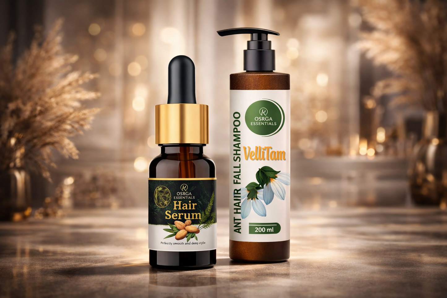 Hair Serum & Vellilam Anti Hair Fall Shampoo - Combo Pack