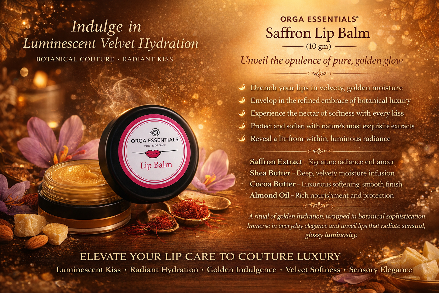Saffron Lip Balm 10 gm