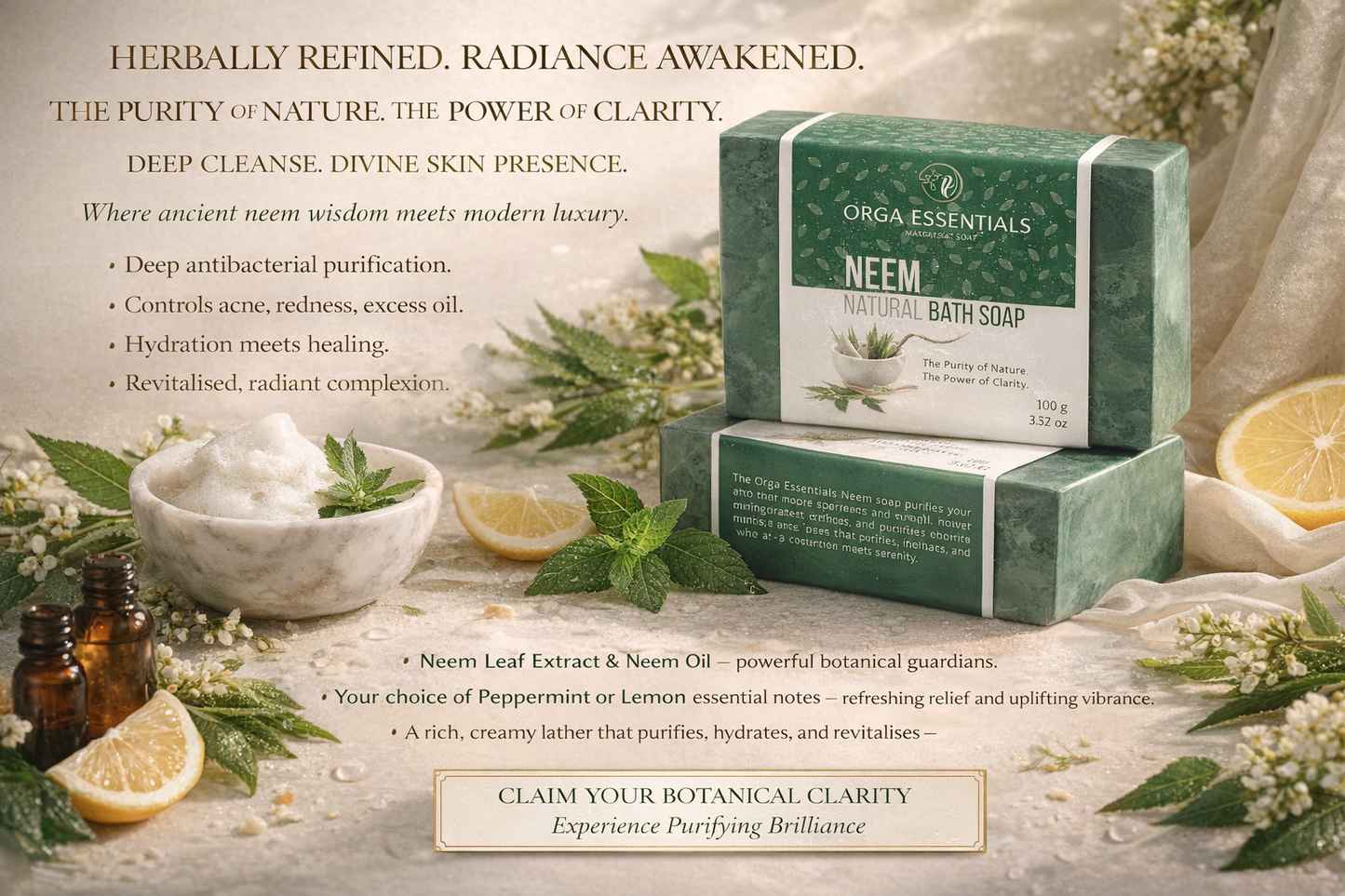 Buy Four Neem Natural Bath Soap (400gm)