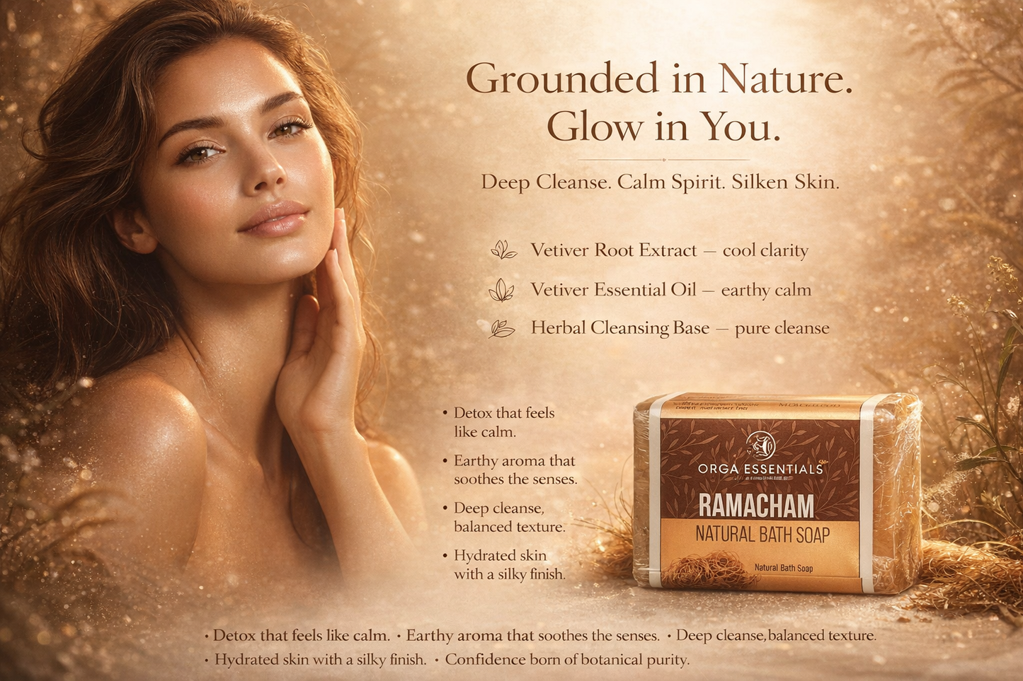 Buy Four Ramacham Natural Bath Soap (4*100 gm)