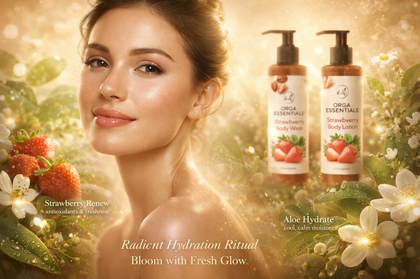 Strawberry Body Wash & Body Lotion