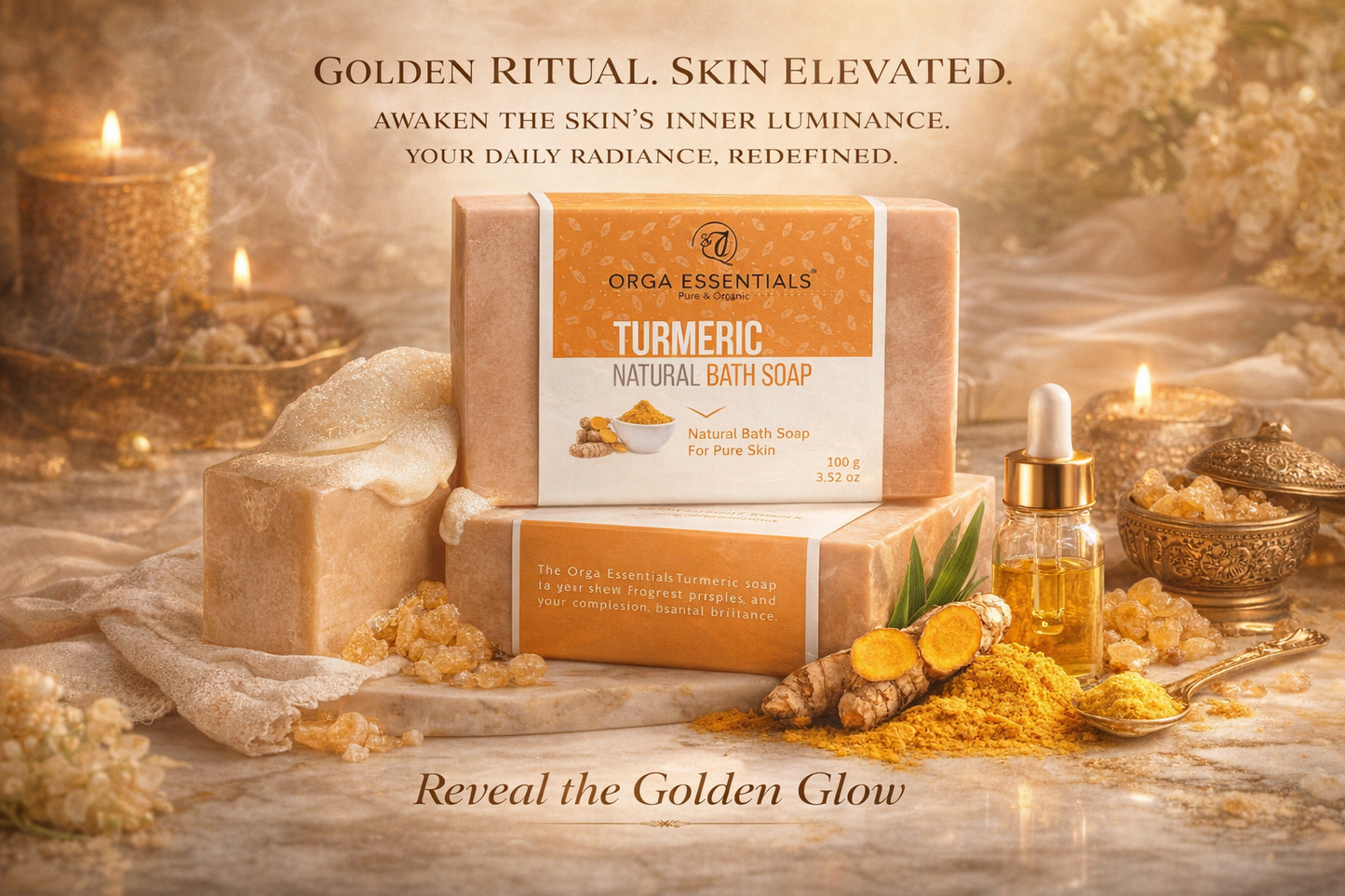 Two Neem & Two Turmeric Natural Bath Soap Combo Pack 400gm