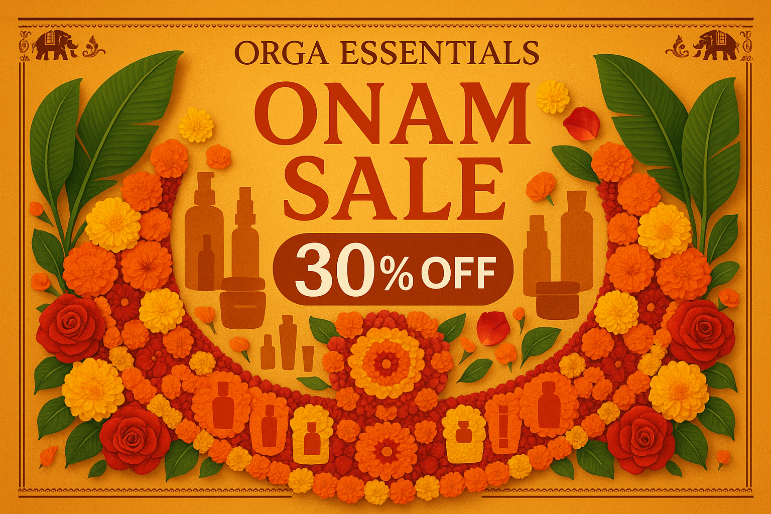 Onam Sale image for Orga Essentials Beauty Products 30% Off
